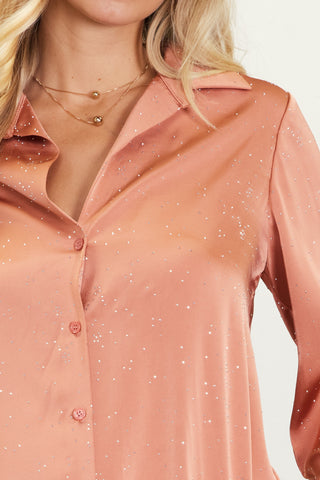 Own the Night Blouse - Terracotta