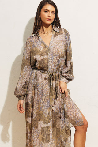 Paisley Shirt Dress