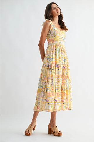 Patchwork Princess Ruffle Dress