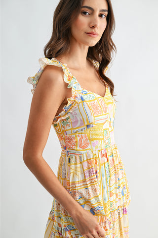 Patchwork Princess Ruffle Dress