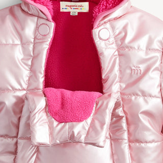 Pink Metallic Puffer