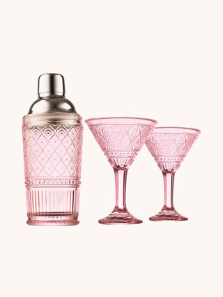 Pink Cocktail Shaker & Martini Set