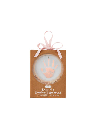 Pink Handprint Ornament