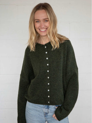 Piper Cardigan - Hunter Green