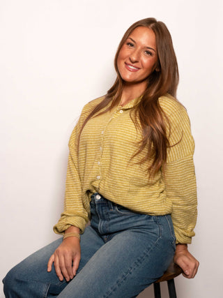 Piper Cardigan - Stripe Honey