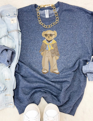 Preppy Bear Blue Sweatshirt
