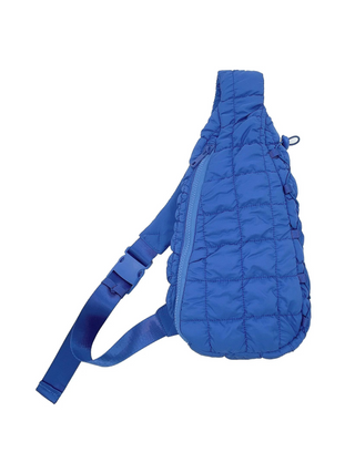 Quilted Sling Bag - Blue