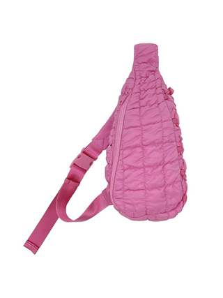 Quilted Sling Bag - Pink