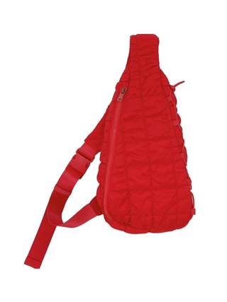 Quilted Sling Bag - Red