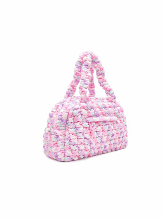 Quilted Scrunchies Heart Printed Medium Duffle Bag