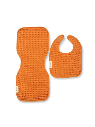 Reversible Bib + Burp Set Pumpkin