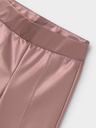 Rose Gold Faux Leather Pants