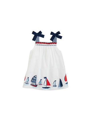 Sailboat Poplin Dress