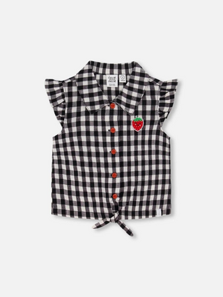 Strawberry Patch Frill Top - Toddler Girl