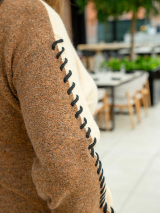 Taupe Brown Contrast Sweater