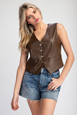 Time to Trend Vest - Brown