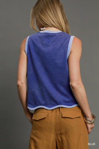 Two Tone Blue Tank