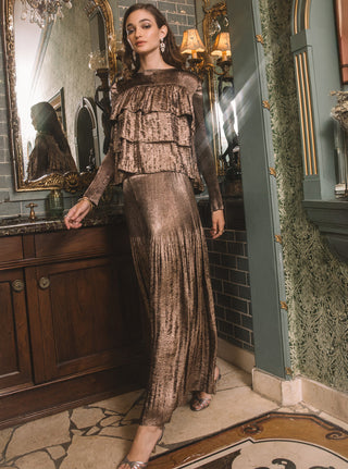 Velvet Copper Wide Pants