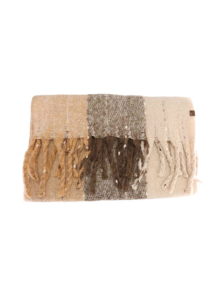 Vertical Stripe Scarf - Beige