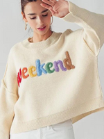 Weekend Embroidered Sweater