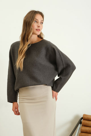 Woodland Knit Sweater - Charcoal