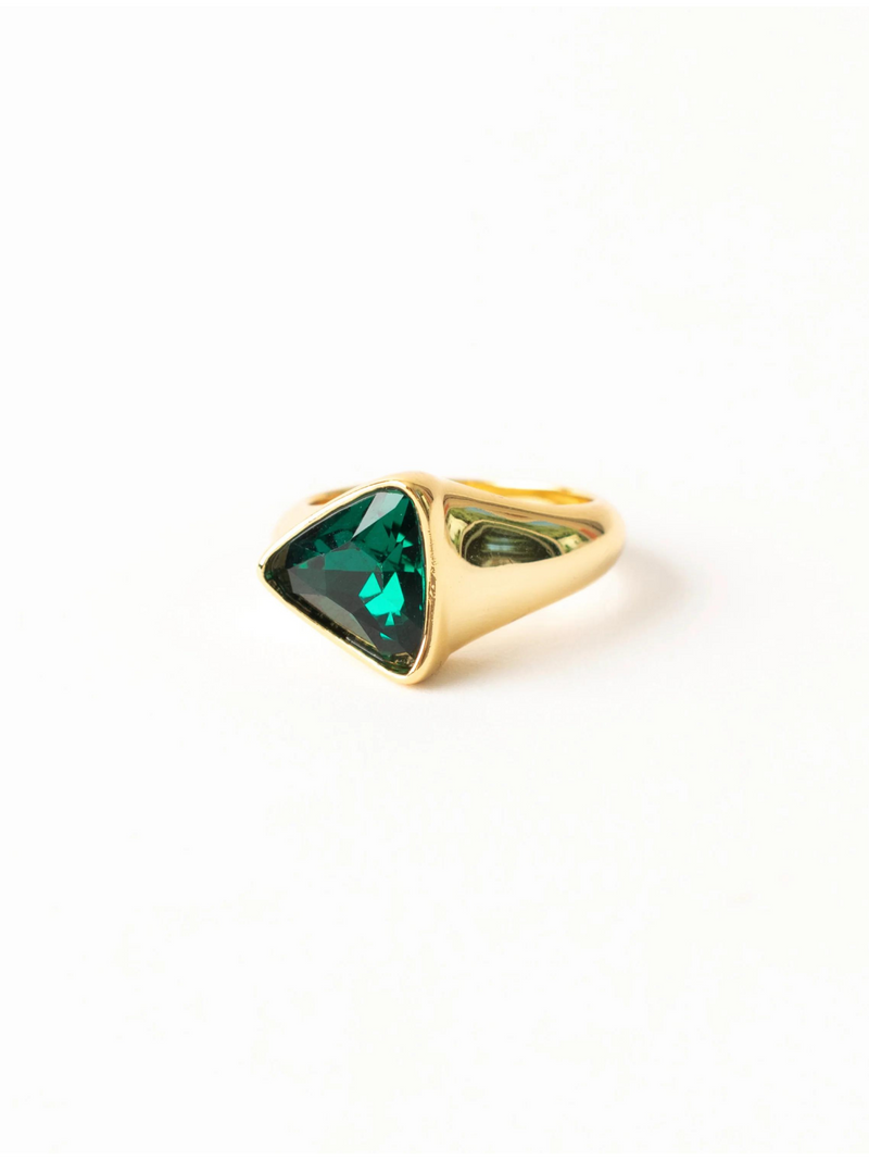 Emerald Triangle Ring
