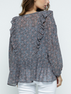 Daytrippin' Blue Floral Peplum