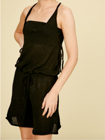 Sunset Black Sweater Romper