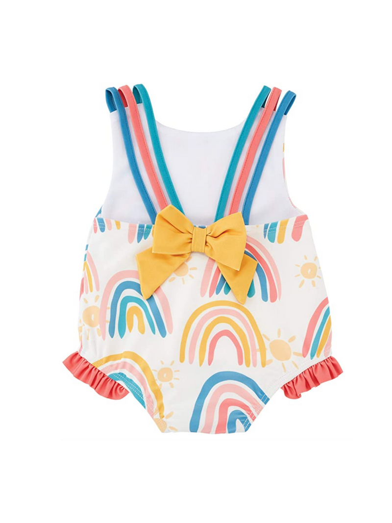 2pc Rainbow Swimsuit/Headband