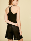 Sunset Black Sweater Romper