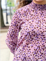Romantic Floral Purple Blouse