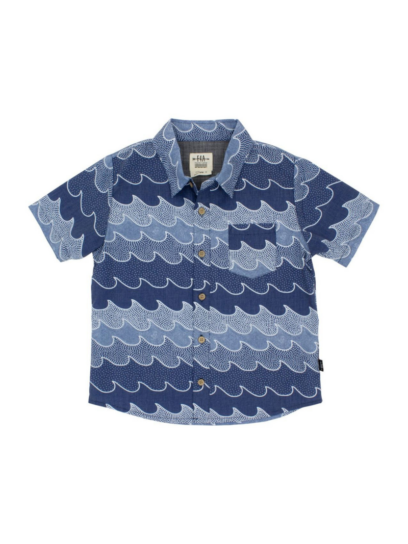 Navy Cosmic Button Down
