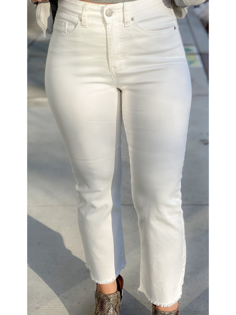 Lottie White Flare Jeans