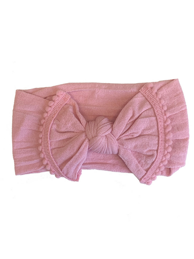 Pom Pom Headband - Rose